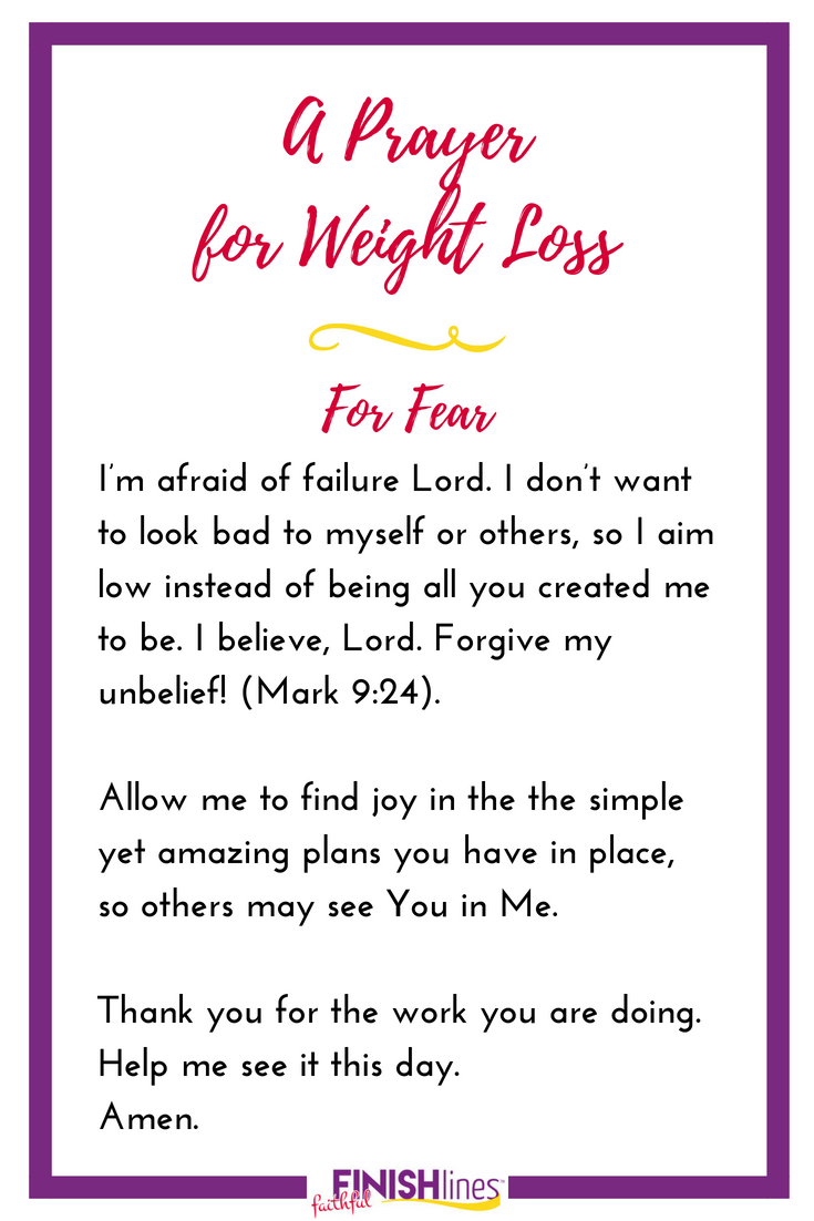 A Weight Loss Prayer for Fear