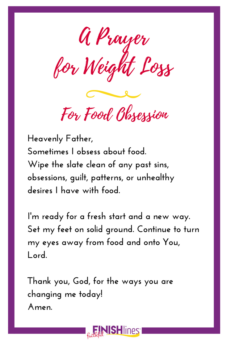 A Weight Loss Prayer for Food Obsession