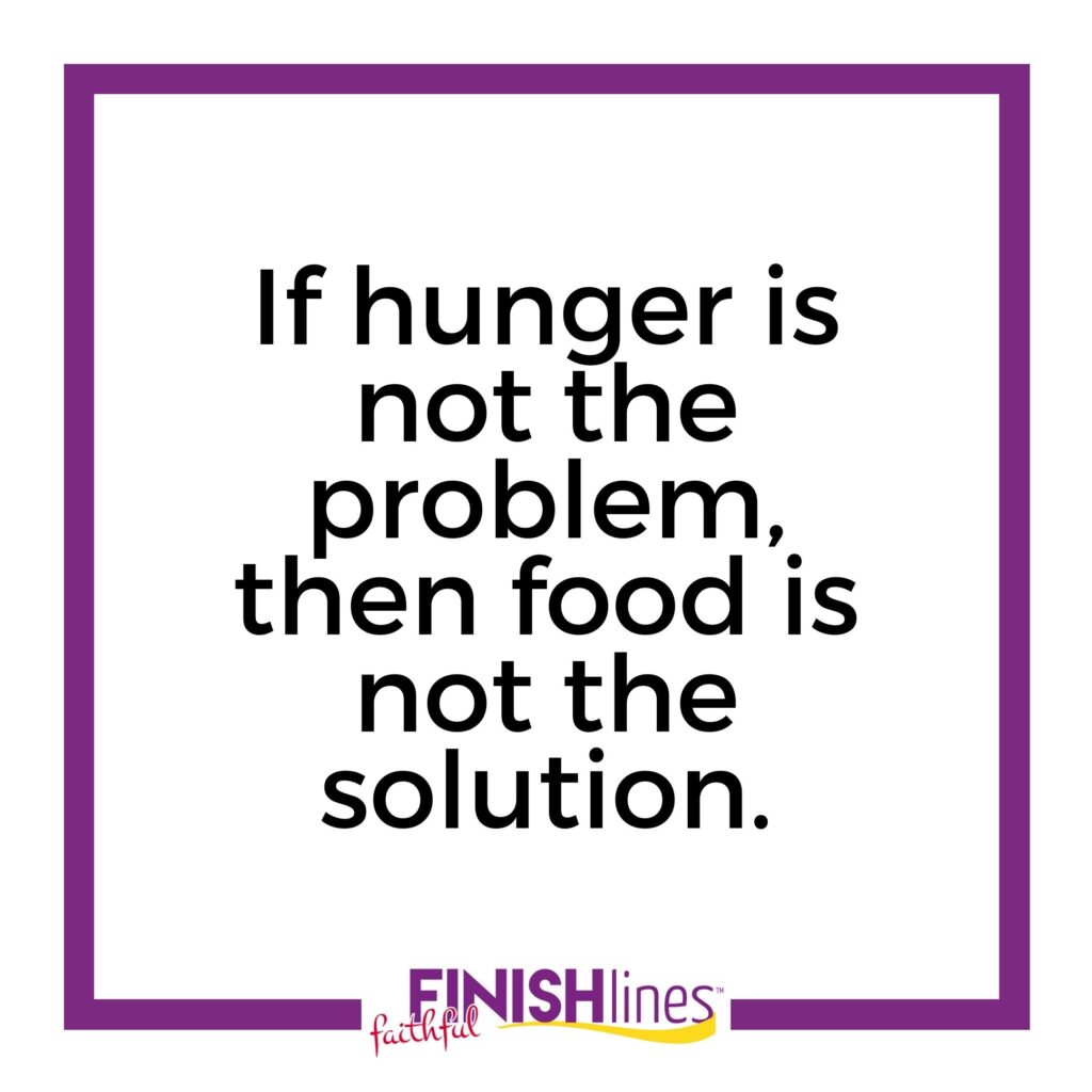 If hunger is not the problem, then food is not the solution.