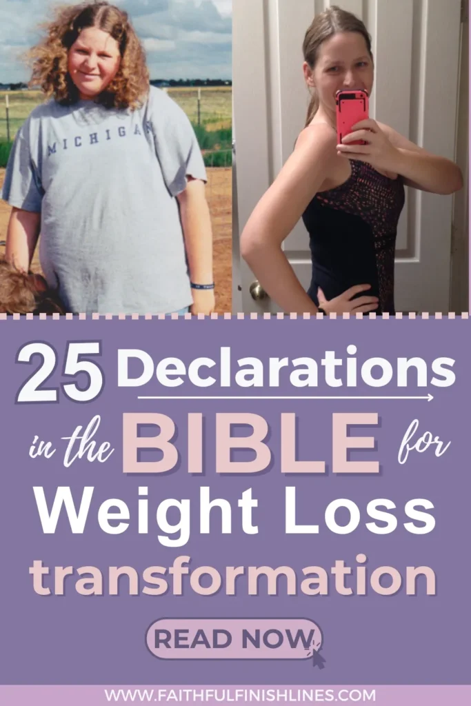 A before and after photo of Becky's weight loss journey with a text overlay that reads as Weight Loss To Wellness — God's Design For Your Health.