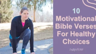 Becky in athletic wear is stretching outdoors on a path. The text reads, 
