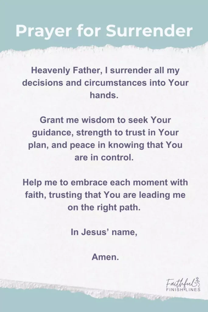 Prayers for a Deeper Relationship with God: Prayer for Surrender